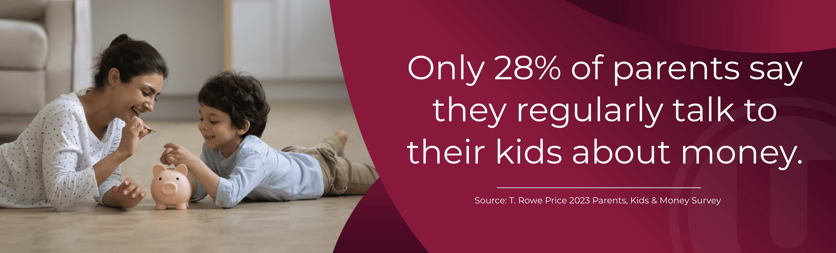 Only 28% of parents say they regularly talk to their kids about money."
— Source: T. Rowe Price 2023 Parents, Kids & Money Survey